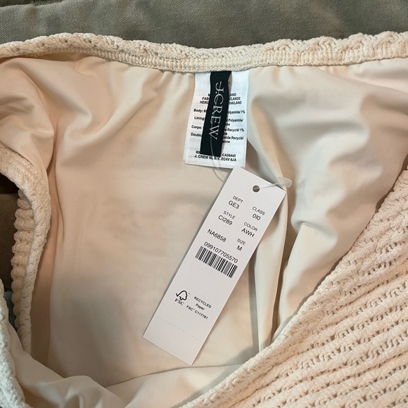 J. Crew Cream Textured Bikini Set - Picture 4 of 6